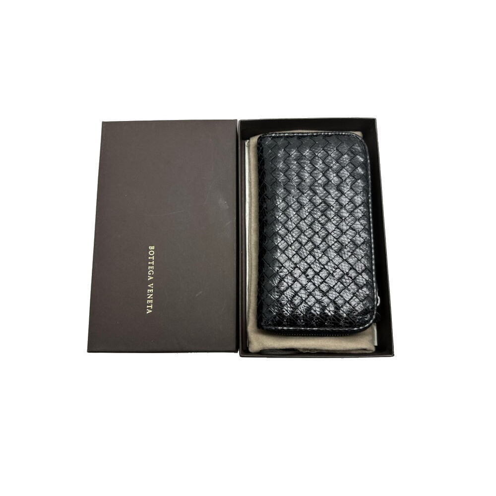 Bottega Veneta Wallet Round Zip Long Python Leath… - image 3